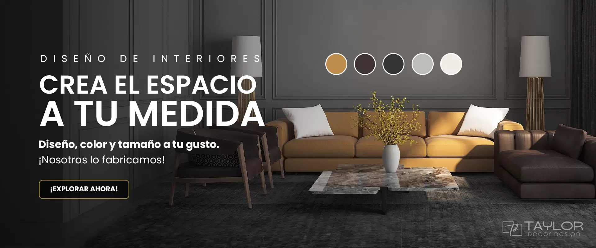 Banner crea tu espacio muebles panama taylor decor design